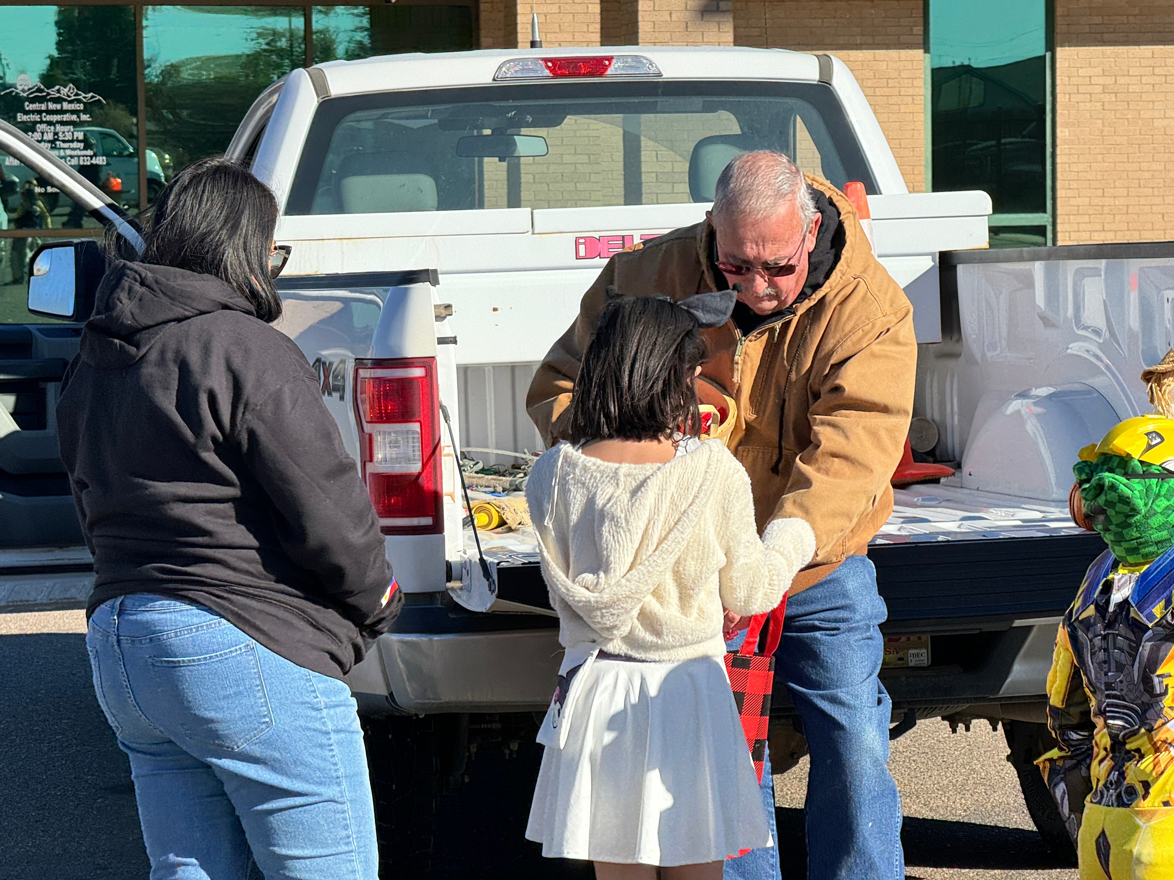 Clint giving out candy